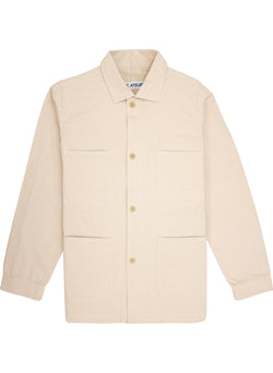 Albert French Cotton Workwear Jacket in Sand