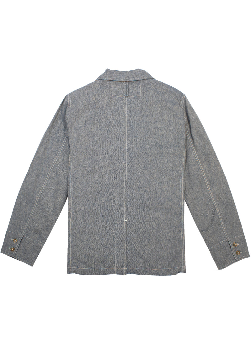 Benjamin Linen Relaxed Jacket in Chambray