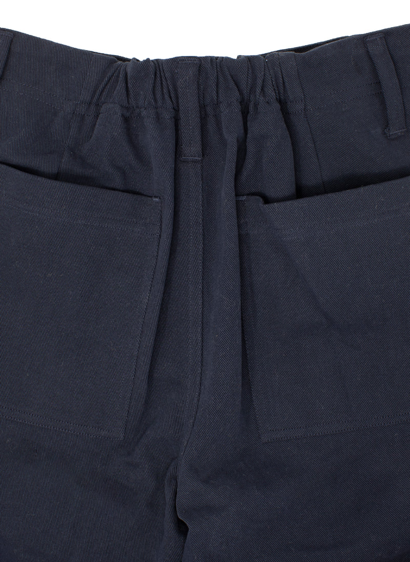 Clarence French Cotton Workwear Trouser in Navy