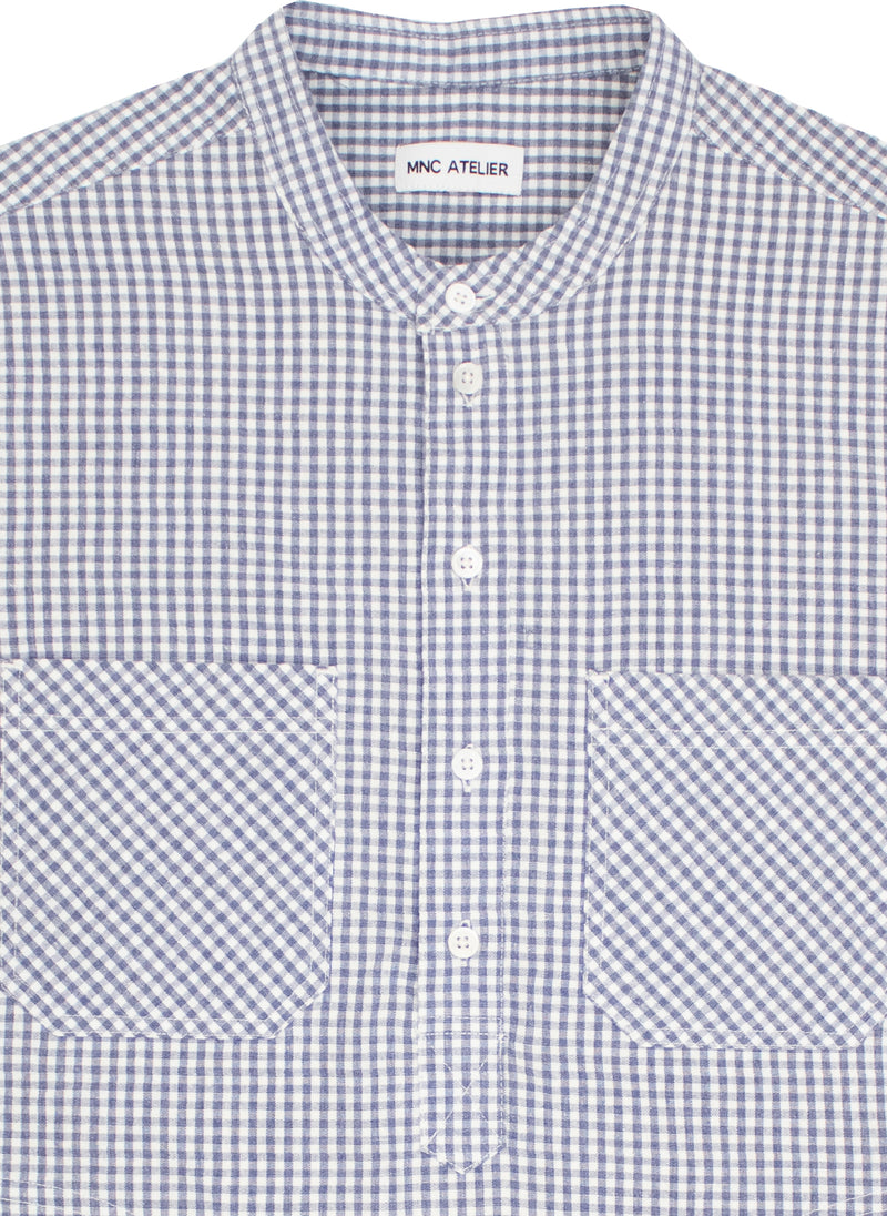 Hamilton Shirt in Mini Blue Gingham