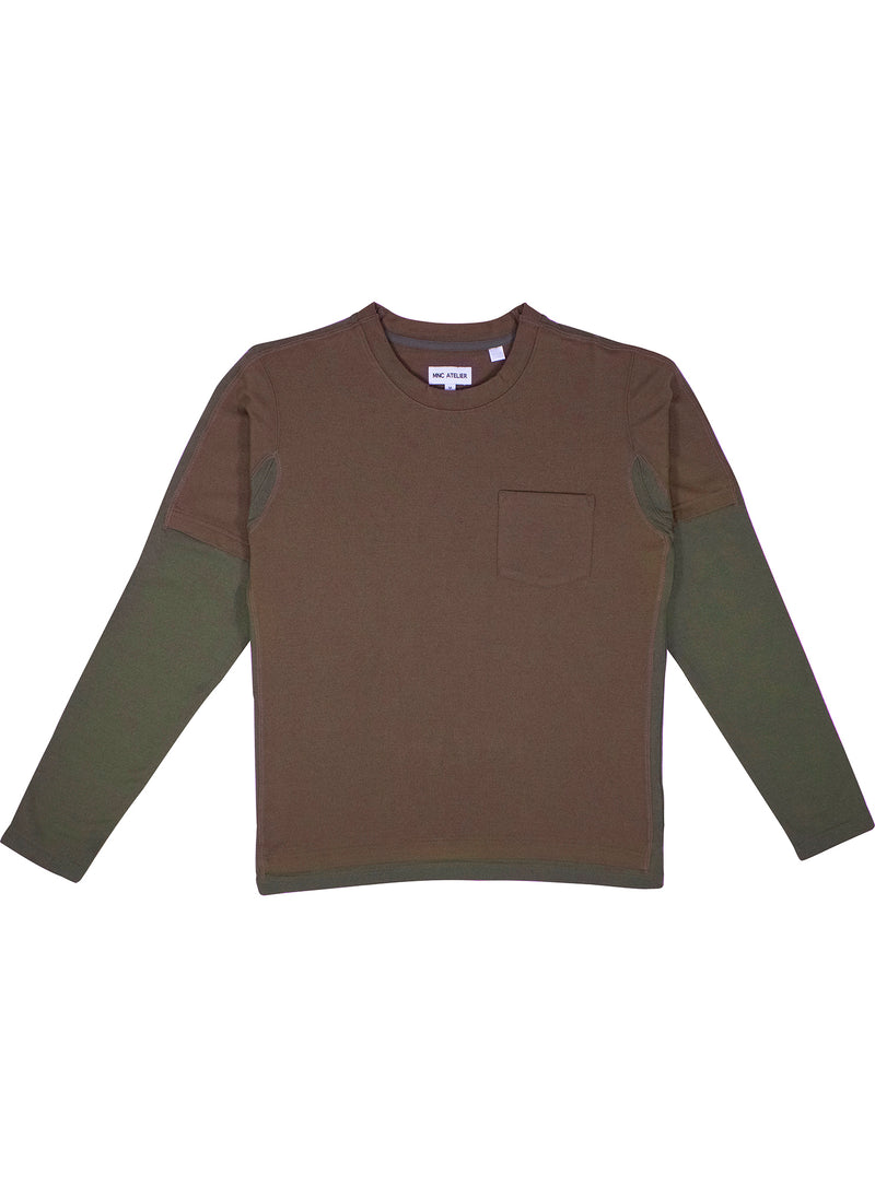 Layer Long Sleeve Knit in Olive