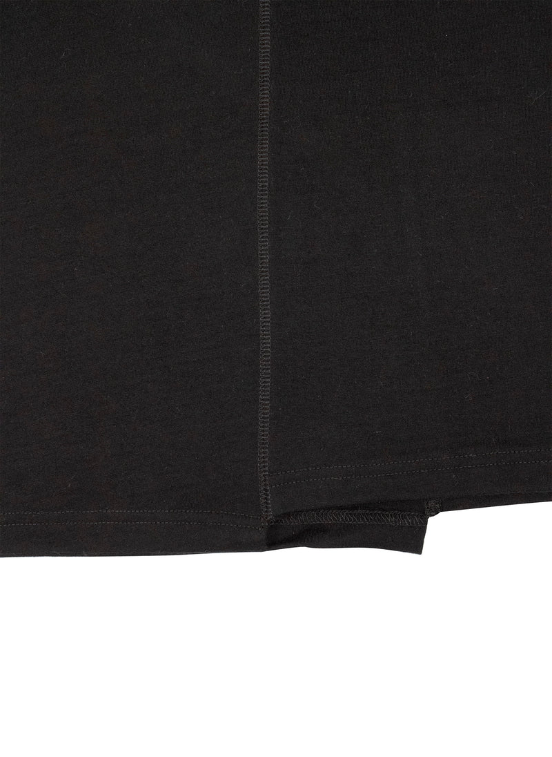 Black Asymmetrical Knitted Shirt