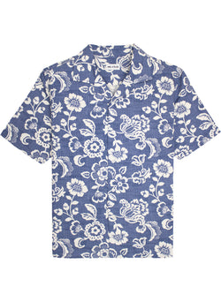 Randolph Short Sleeve Shirt in Blue Floral