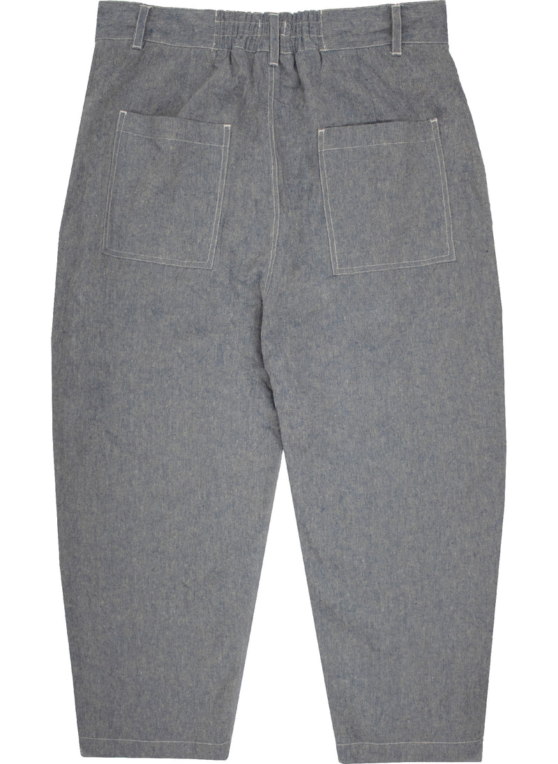 Samuel Linen French Workwear Trouser in Chambray