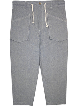 Samuel Linen French Workwear Trouser in Chambray