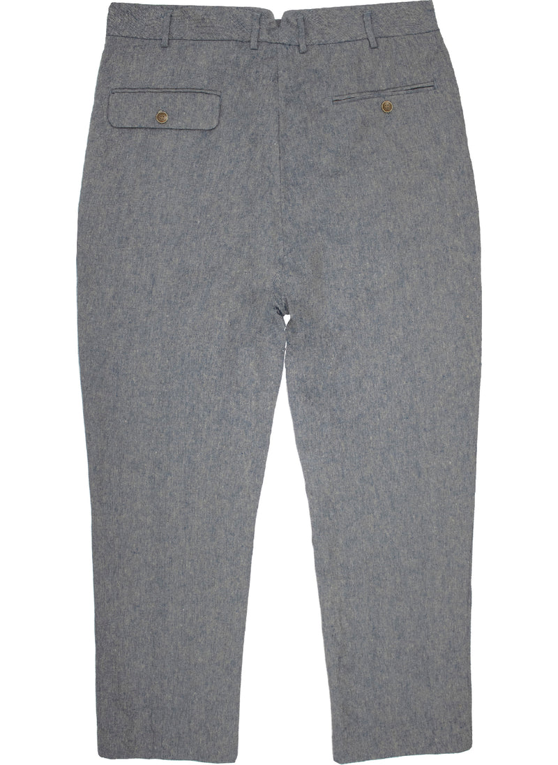 Walter Linen Tailored Trouser in Chambray
