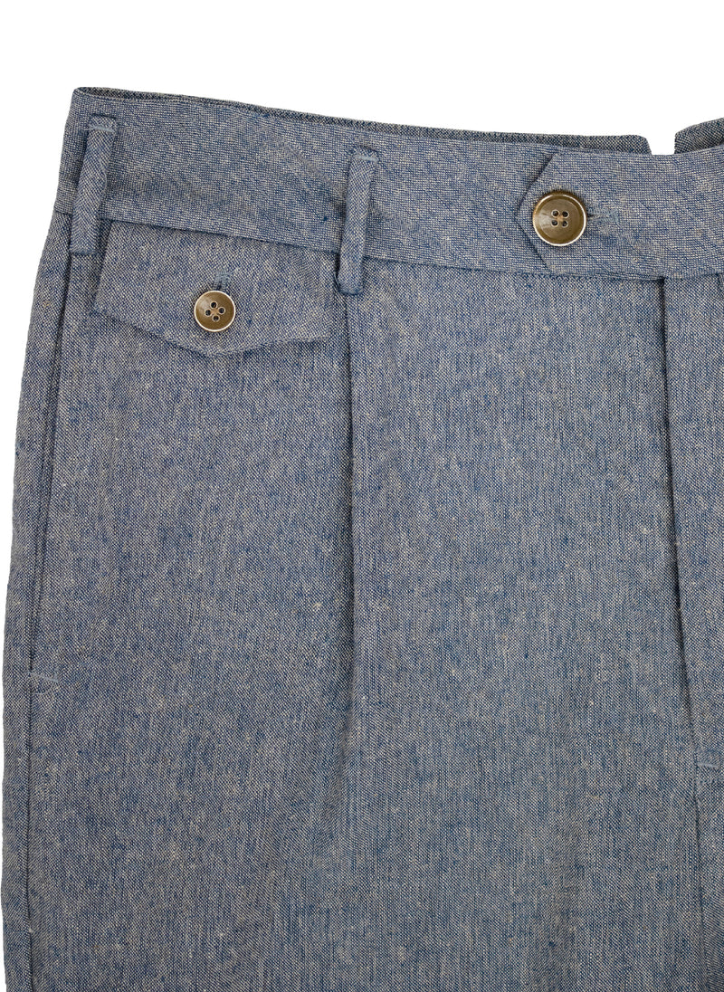 Walter Linen Tailored Trouser in Chambray