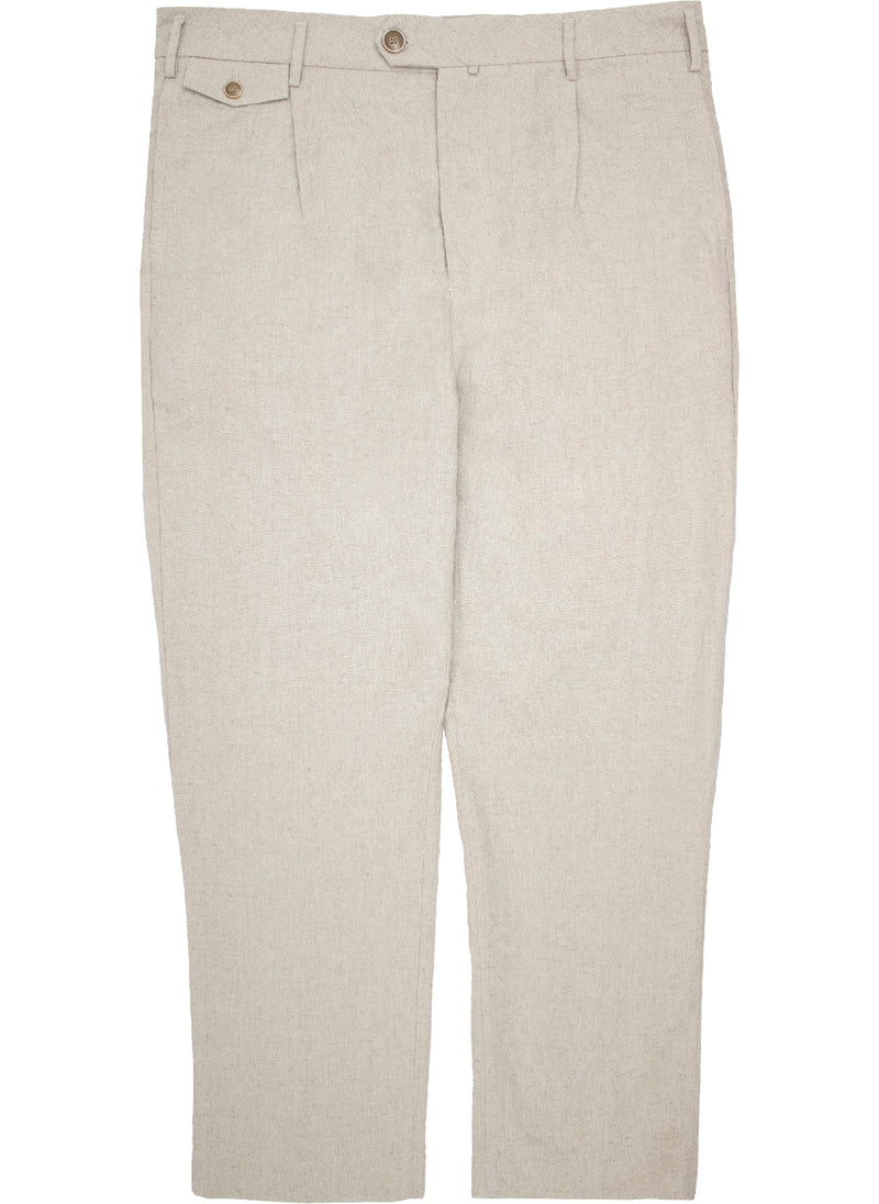 Walter Linen Tailored Trouser in Stone