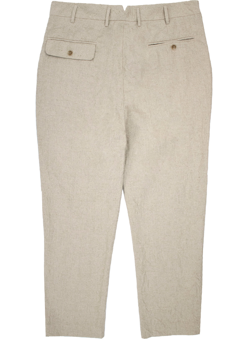 Walter Linen Tailored Trouser in Stone