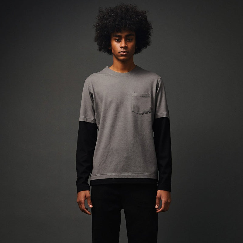 Layer Long Sleeve Knit in Black